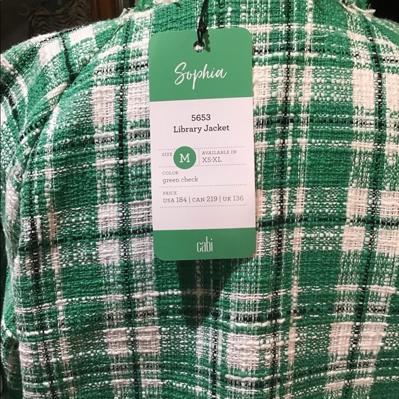 Cabi-Library Jacket-Green Check - Picture 5 of 6